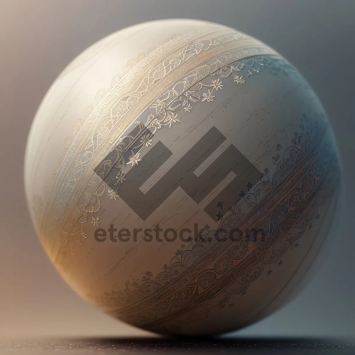 Picture of Colorful Easter Egg on Crystal Globe