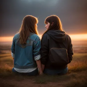 Smiling couple enjoying outdoor happiness together