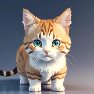 Fluffy Gray Tabby Cat with Curious Eyes