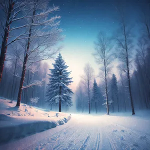 Winter Wonderland: Snowy Mountain Landscape