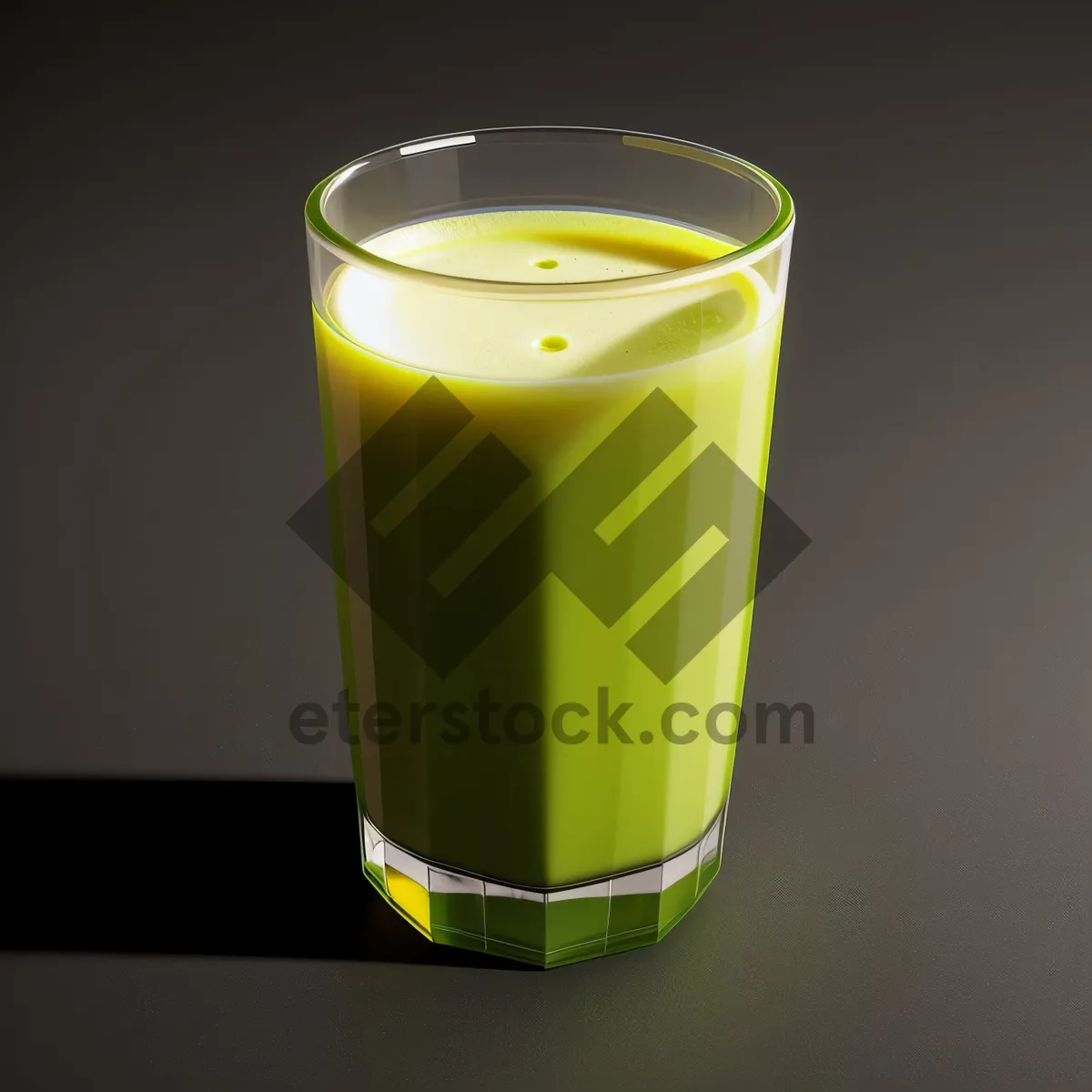 Picture of Refreshing Yellow Beverage in Transparent Glass