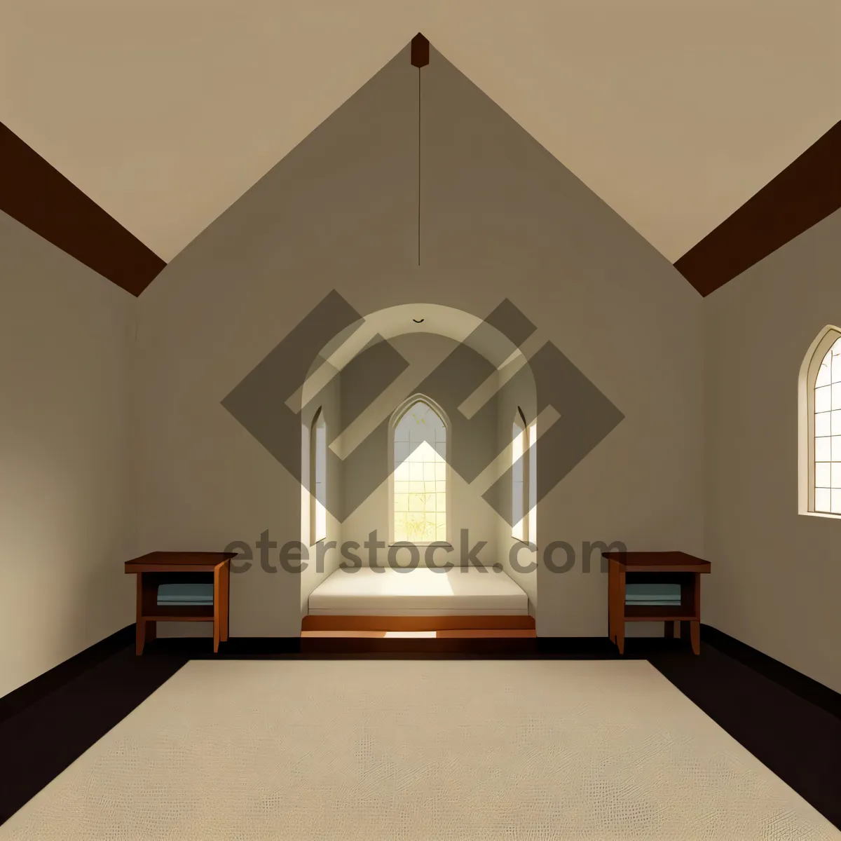 Picture of Antique Church Hall with Vintage Interior Design