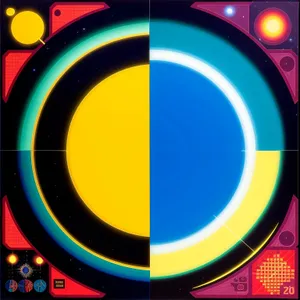 Shiny 3D DJ Icon with Circle Reflection