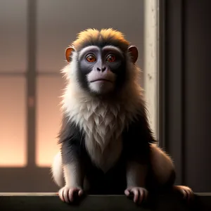 Cute Furry Primate - Wild Monkey Face