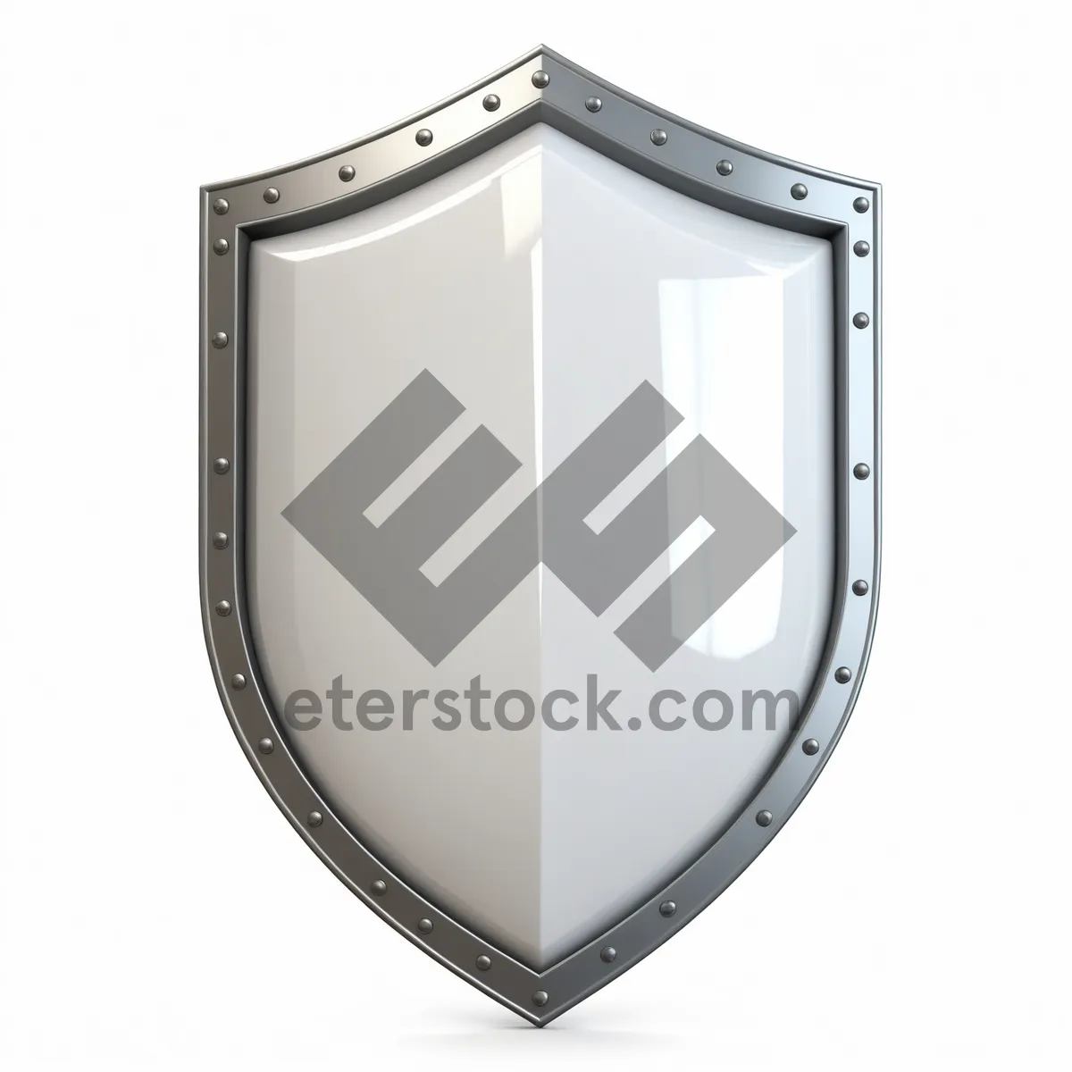 Picture of Metal Shield Emblem Design Icon Shape