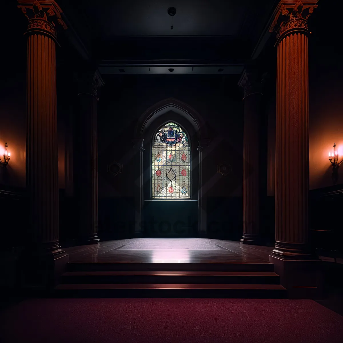 Picture of Stunning Gothic Cathedral Interior with Intricate Stone Architecture