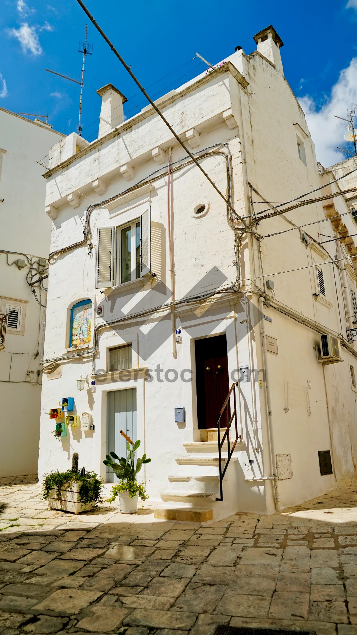 Picture of Historic stone house in old city street.