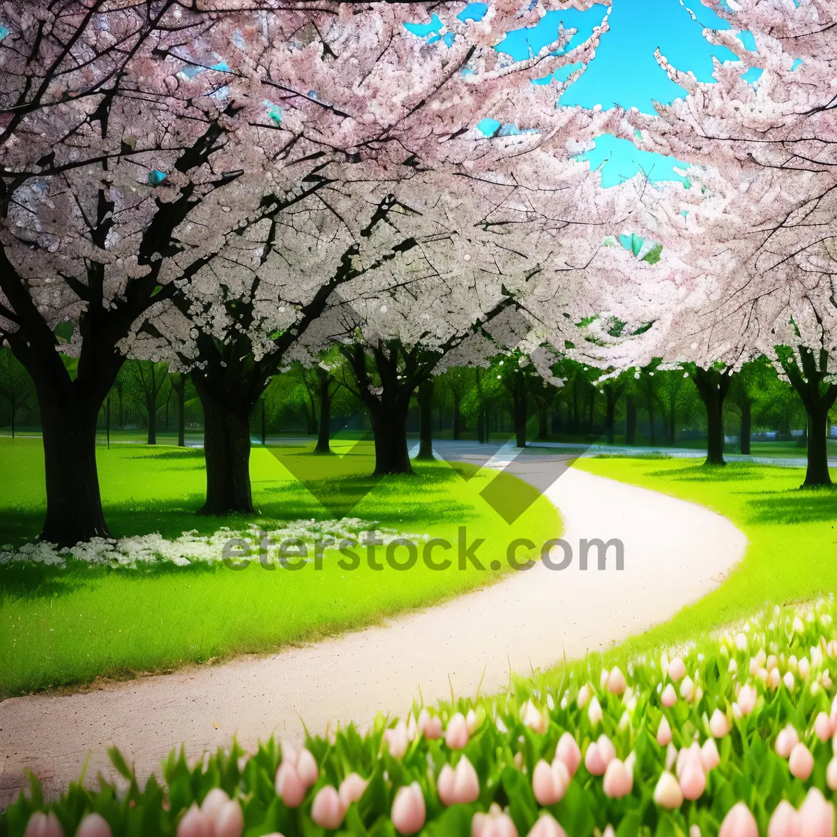 Picture of Vibrant Autumn Landscape in Park