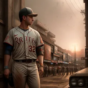 Ballplayer in Cowboy Hat - Athlete Portrait