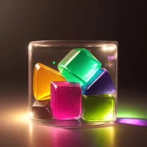 Perfume Bottle in Illuminated Glass - 3D