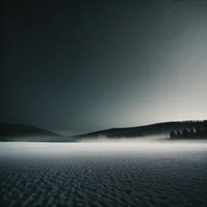 Serenity Sands: Sunset Over Desert Dunes