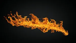 Abstract Flame Art Design with Curves and Texture