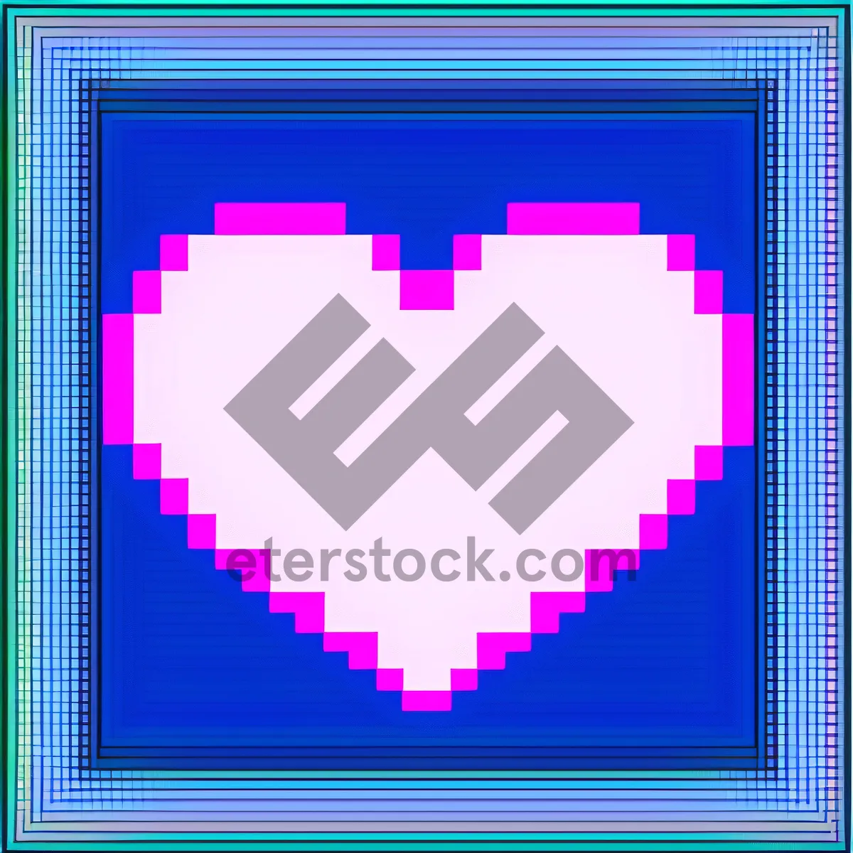 Picture of Pixelated Decorative Border Design