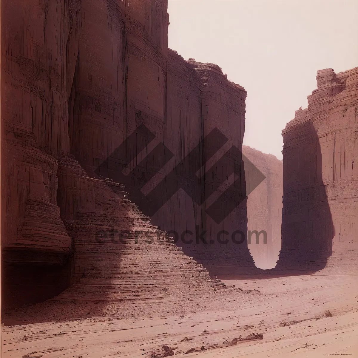 Picture of Southwest Canyon Landscape with Ancient Sandstone Ruler