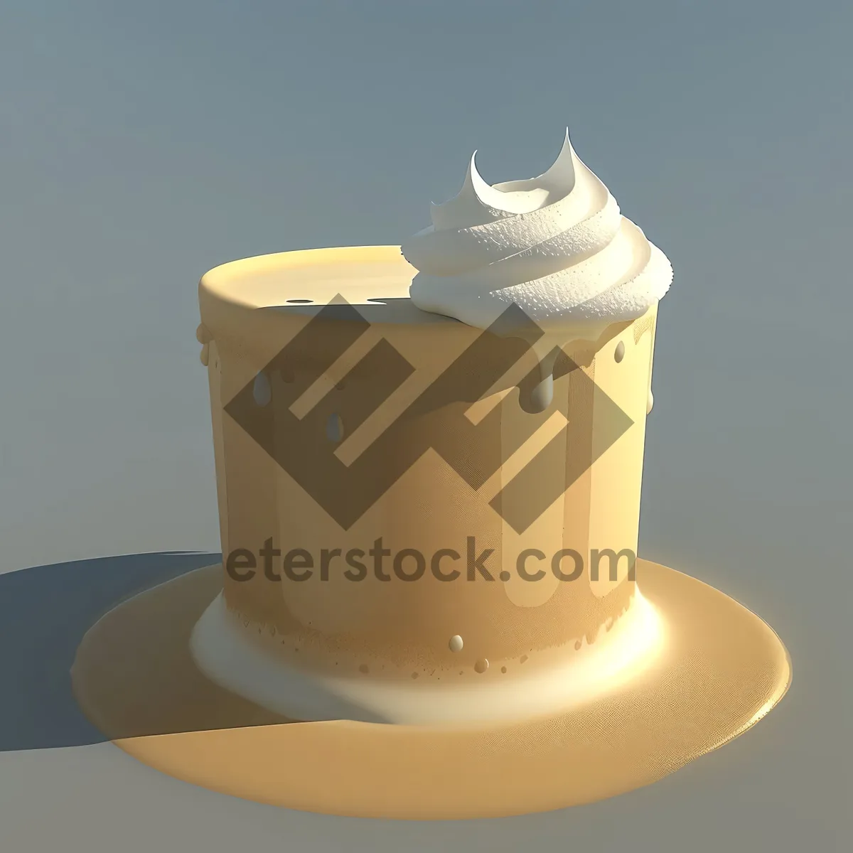 Picture of Sweet Birthday Cupcake with Creamy Chocolate Icing