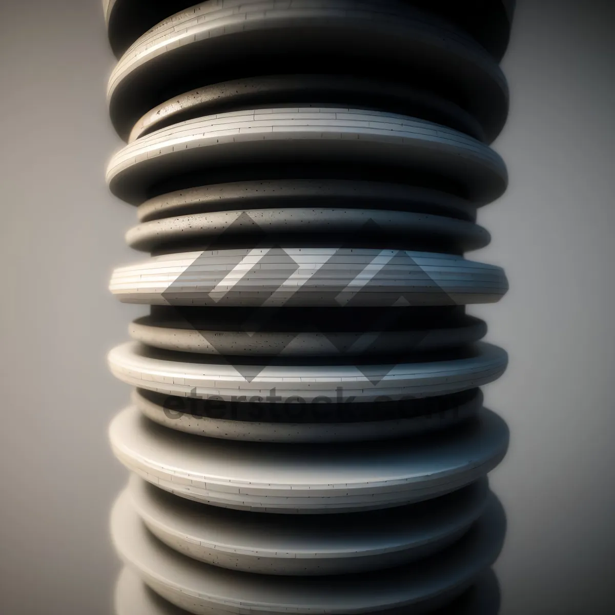 Picture of Coiled Currency Tower: Wealthy Coil Spring of Coins