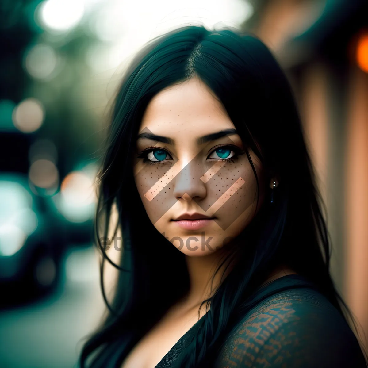 Picture of Smashing Sensuality: Brunette Model with Attractive Eyes and Cute Smile