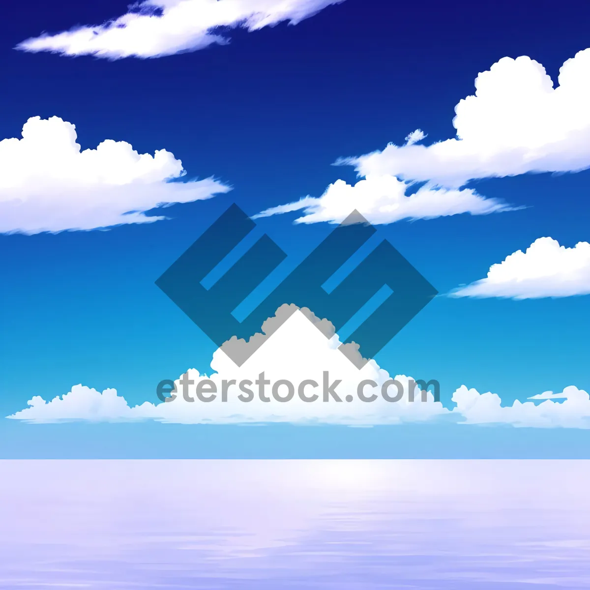 Picture of Vibrant Summer Sky Over Cloudy Landscape