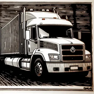 Highway Hauler: Speeding Truck Transporting Cargo