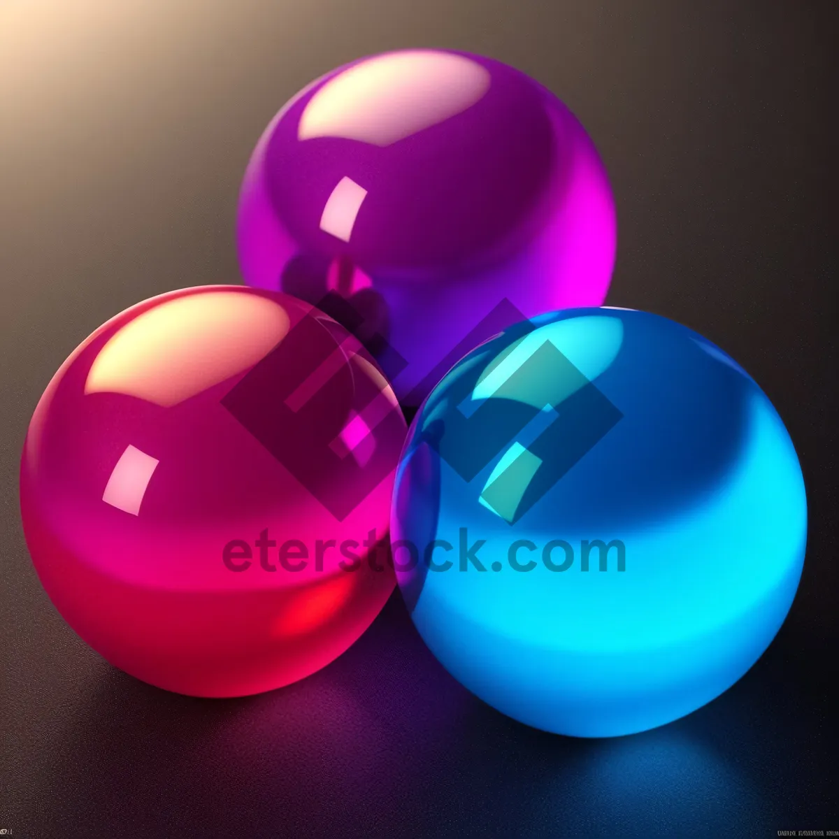 Picture of Colorful Glass Button Set with Shiny Reflections