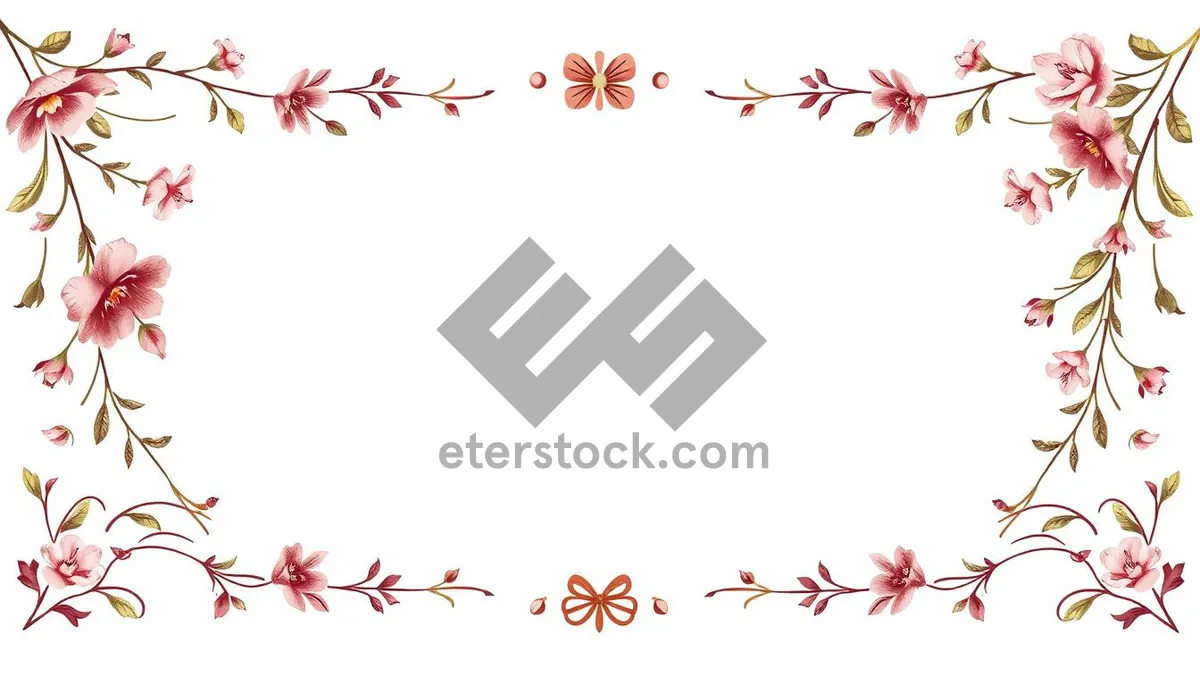 Picture of Floral Pattern Wallpaper Design with Pink Flowers.