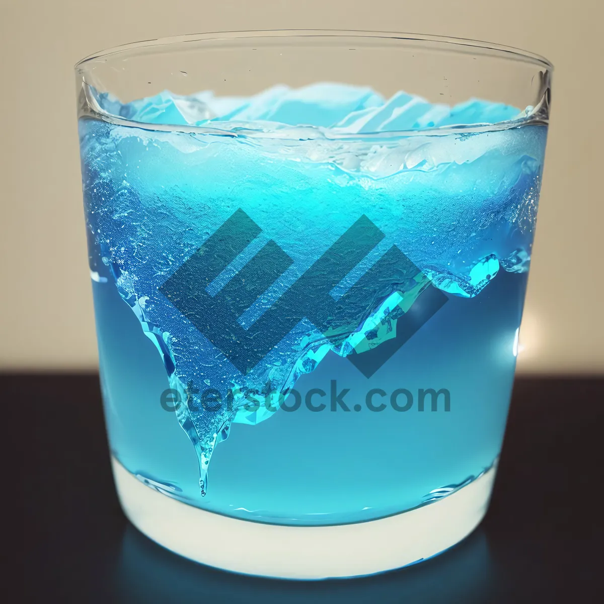 Picture of Refreshing Ice Cold Cocktail with Glass and Splash