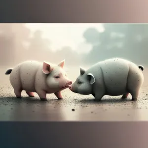 Pink Ceramic Piggy Bank Savings Investment Finance Pig