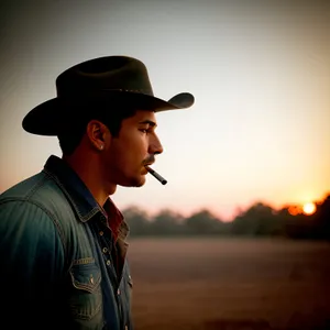 Stylish Cowboy in Traditional Hat