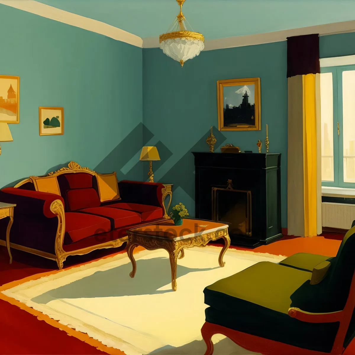 Picture of Modern Luxe: Stylish Interior with Comfortable Furniture