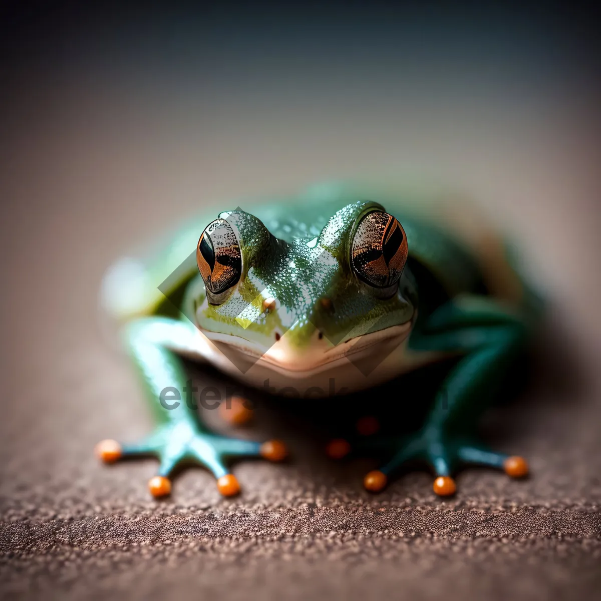 Picture of Orange-eyed Tree Frog Camouflage in Wild