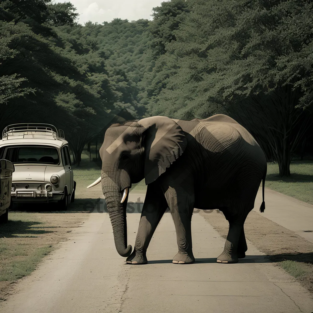 Picture of Endangered Elephant in South African Wildlife Park