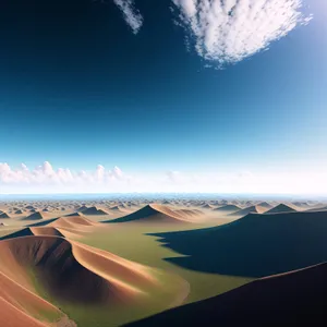 Golden Desert Horizon at Sunset