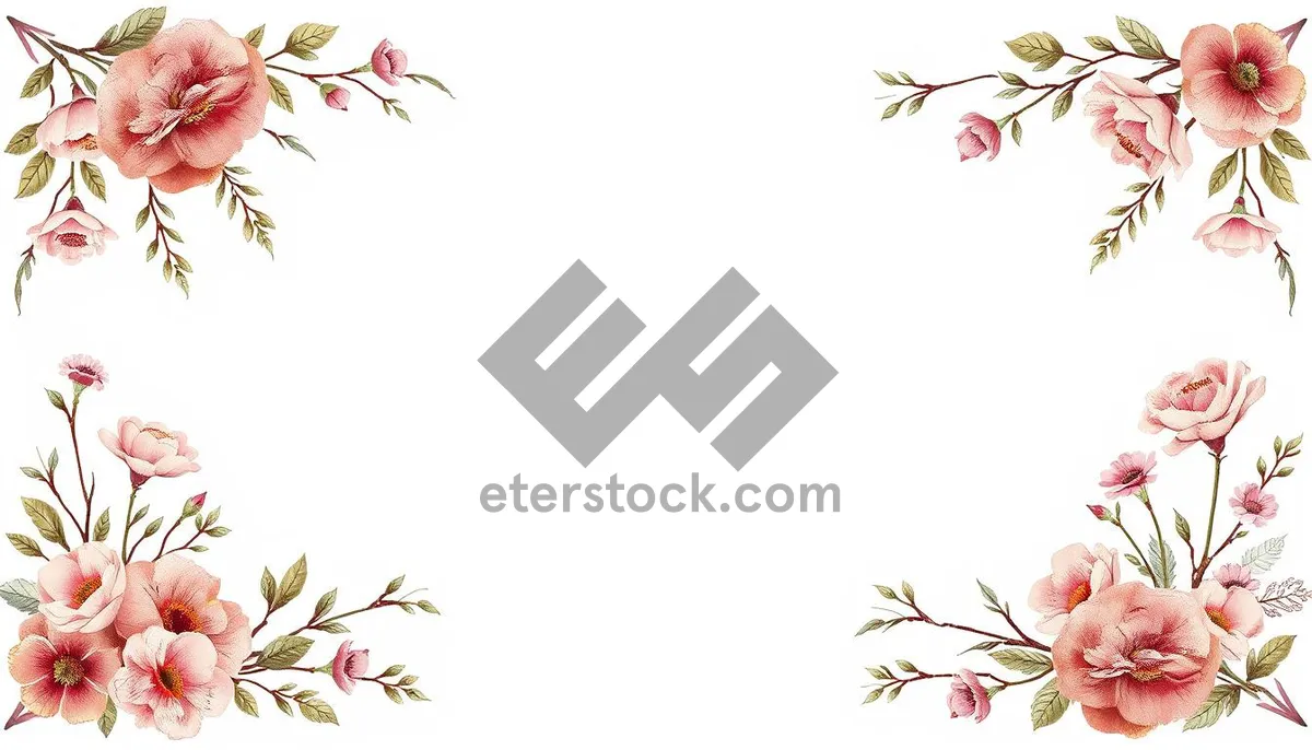 Picture of Pink Floral Silhouette Pattern Wallpaper Design.