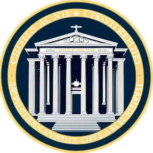 Patriotic Business Circle Icon: Round Web Design Label