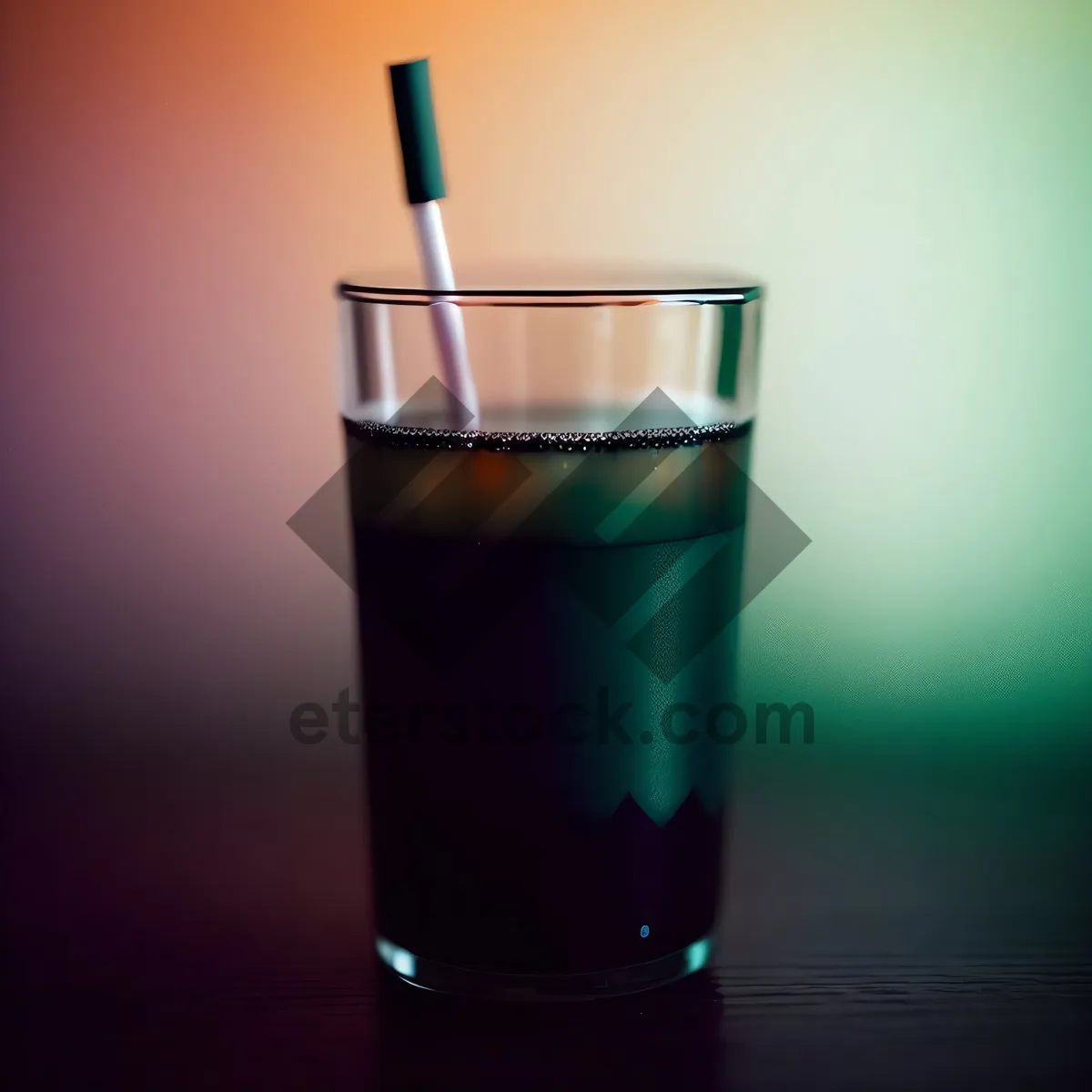 Picture of Refreshing Vodka Cocktail in Transparent Glass