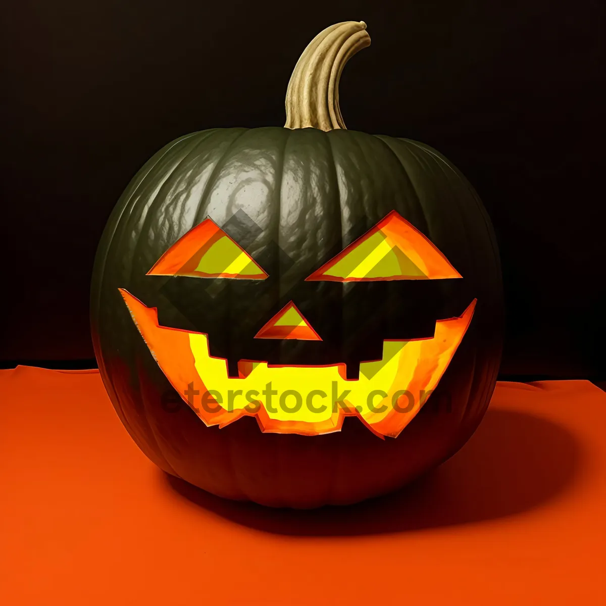 Picture of Spooky Pumpkin Jack-O'-Lantern Illuminated Lantern