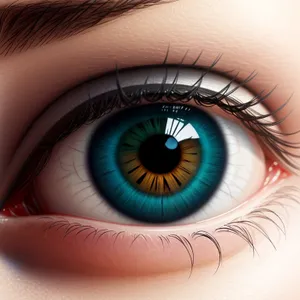 Close-Up View of Human Eye with Vibrant Iris