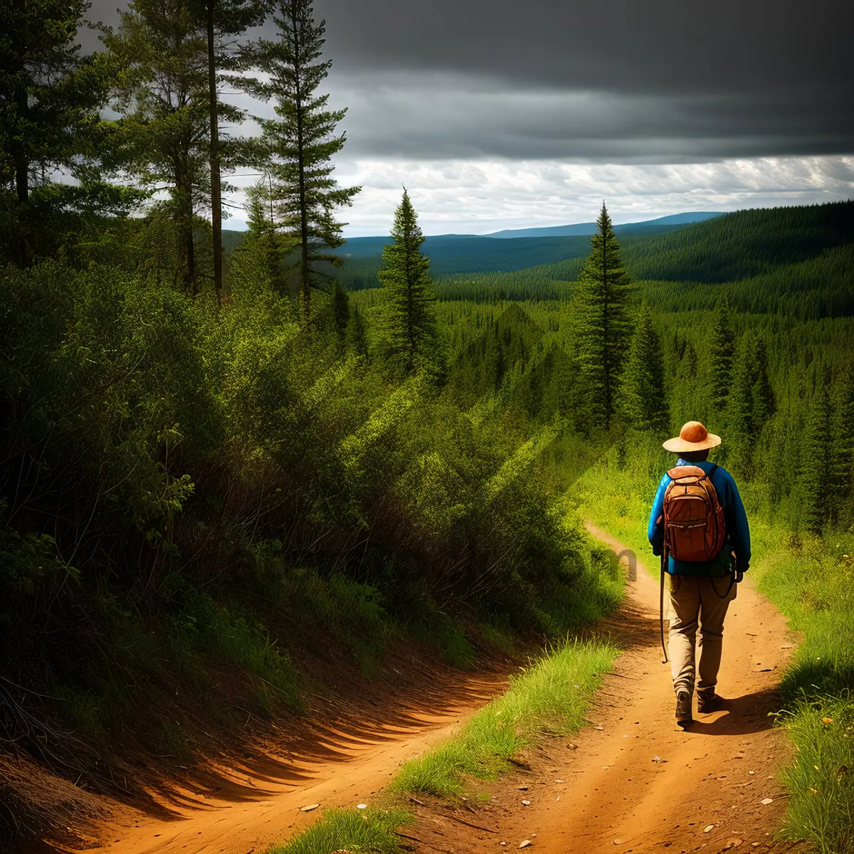 Picture of Scenic Mountain Bike Adventure through Forest & Landscape