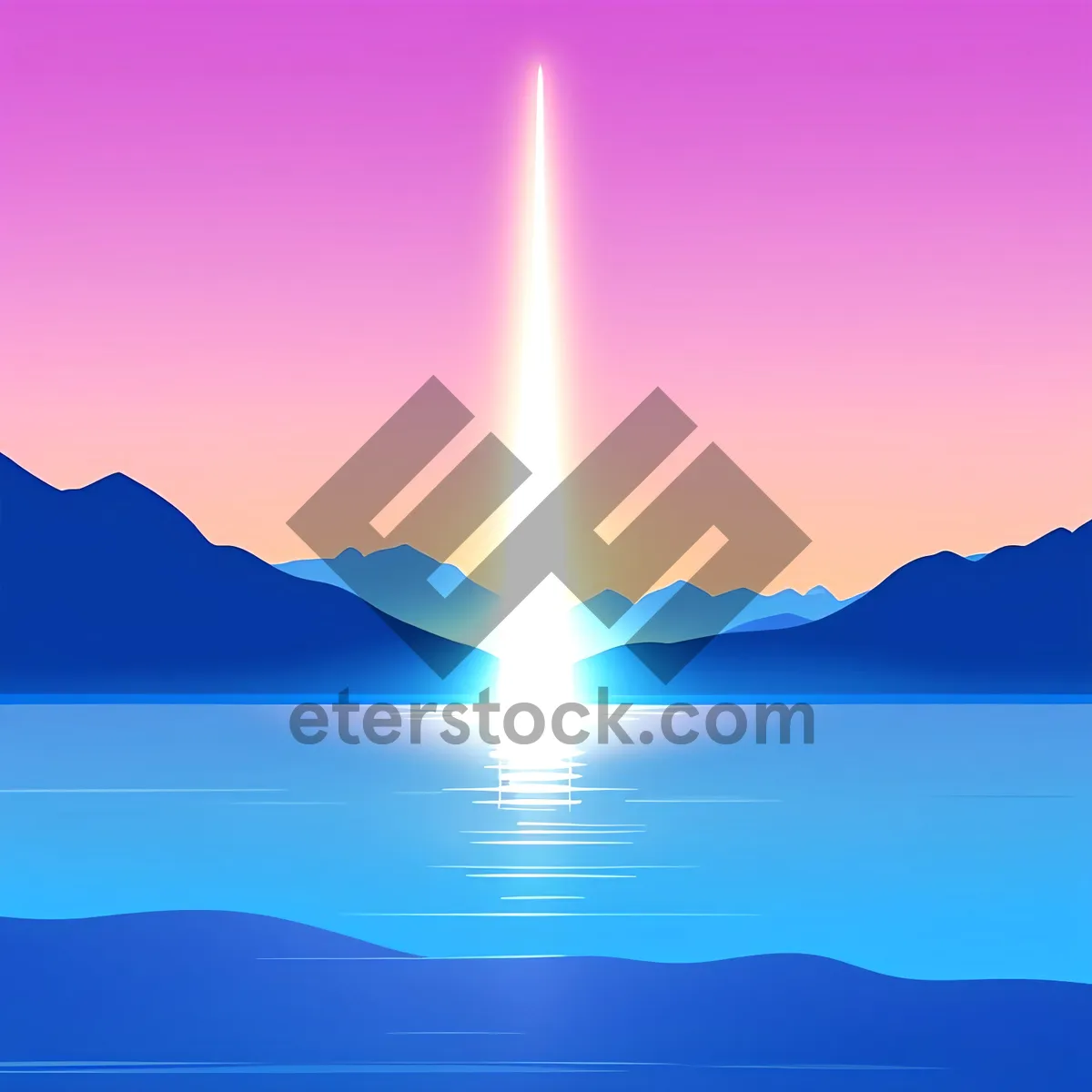Picture of Vibrant Summer Sky with Clear Horizon