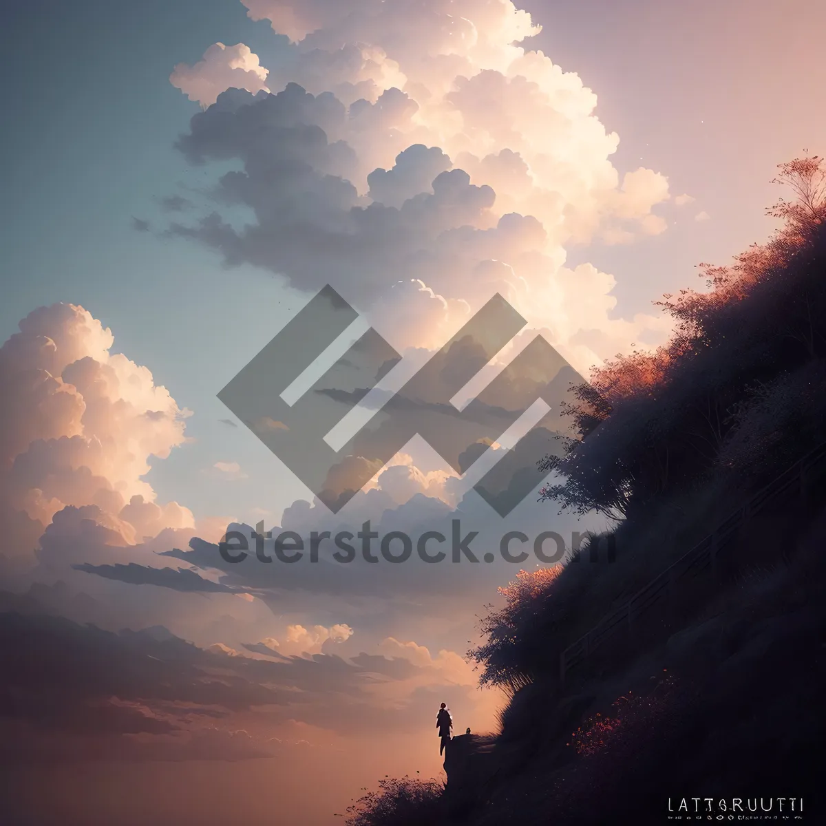 Picture of Vibrant Sunrise Over Majestic Mountains