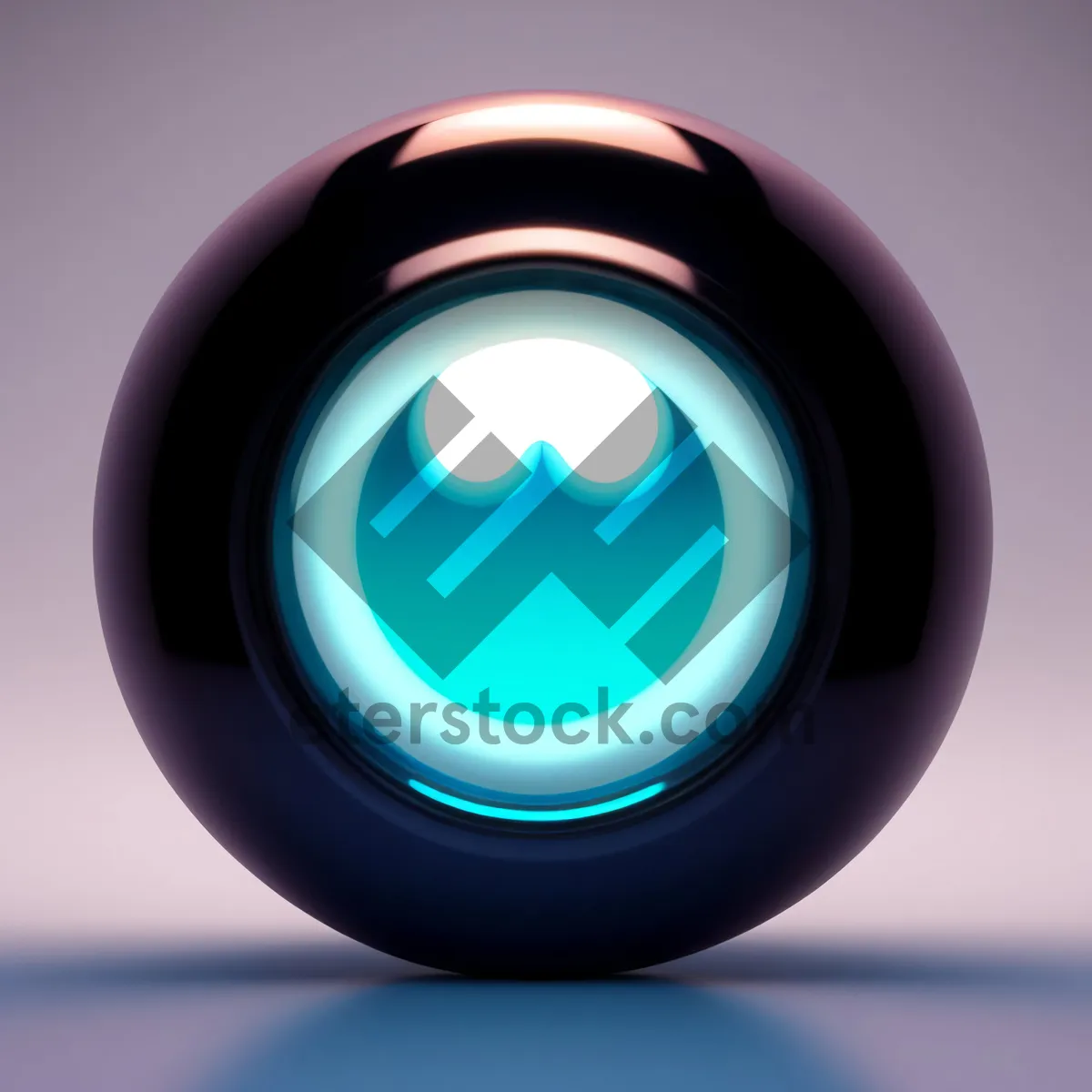 Picture of Glossy Metallic Web Button with Reflection