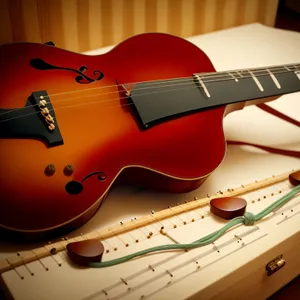 Melodic stringed instrument played by musician
