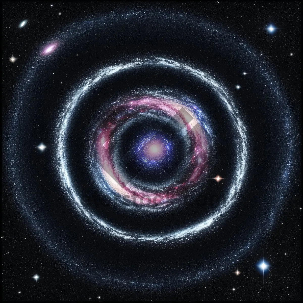Picture of Colorful galaxy abstract digital art background with stars