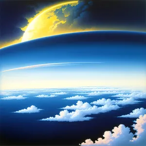 Majestic Ocean Sunset on Horizon