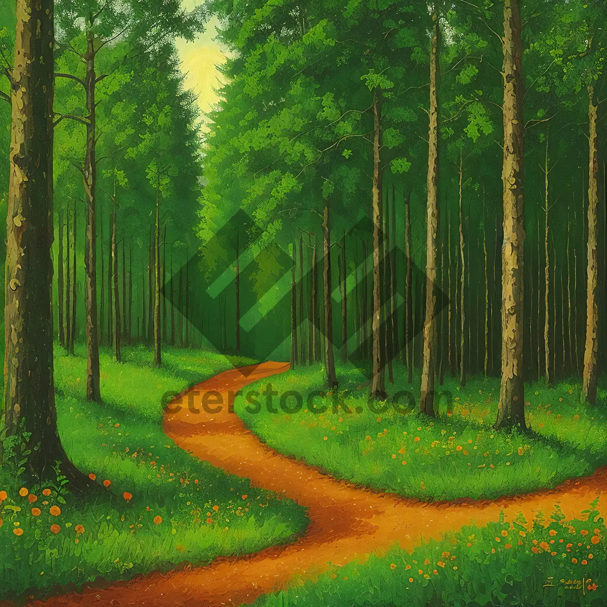 Picture of Majestic Summer Forest Pathway