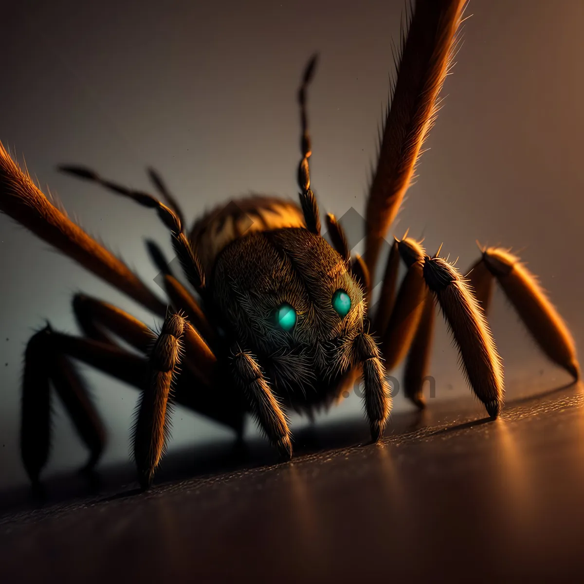 Picture of Barn Spider: Close-up view of captivating arachnid's legs