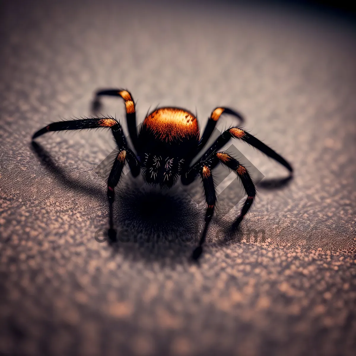 Picture of Close-up of Black Widow Spider on Leaf