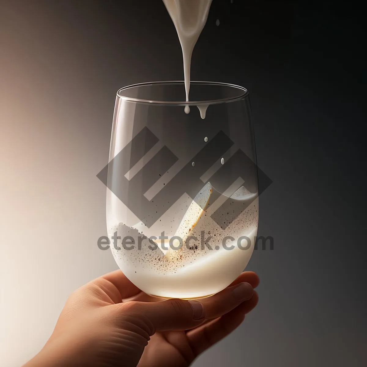 Picture of Sparkling Celebration: Red Wine in Crystal Goblet