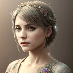 Stunning Fashion Portrait of a Beautiful Blonde Princess