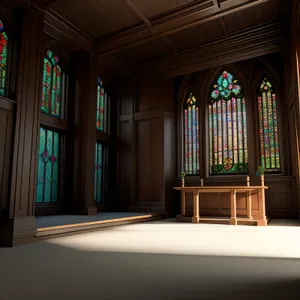 Grandeur of Sacred Reflection: Historic Cathedral Interior